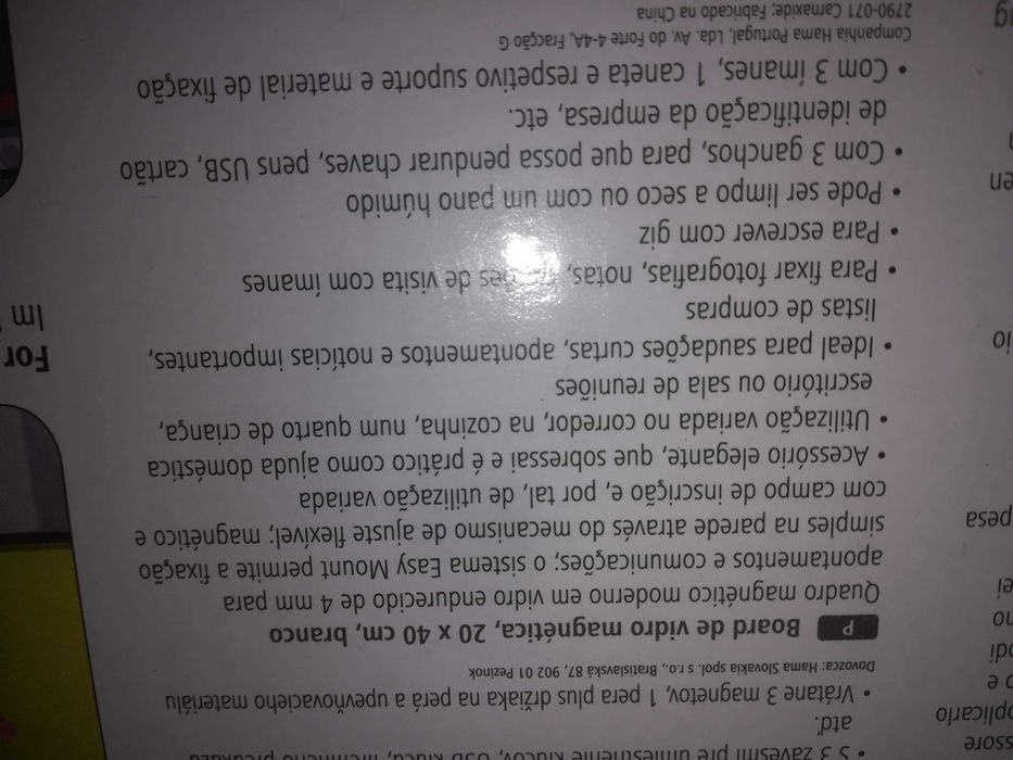 Board de Vidro Magnético