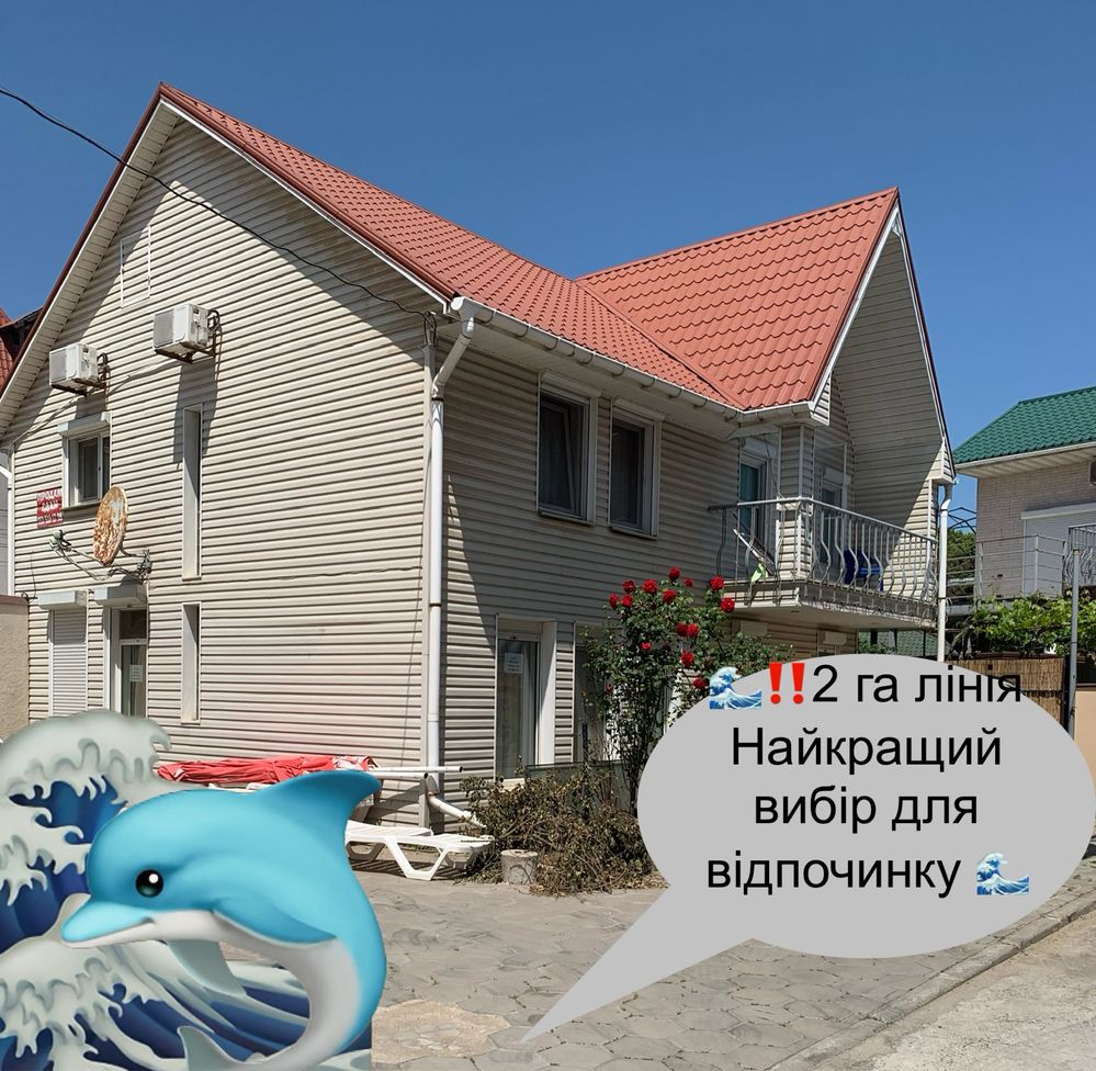 Сдам котедж на  березі моря -від 3500 грн/доба