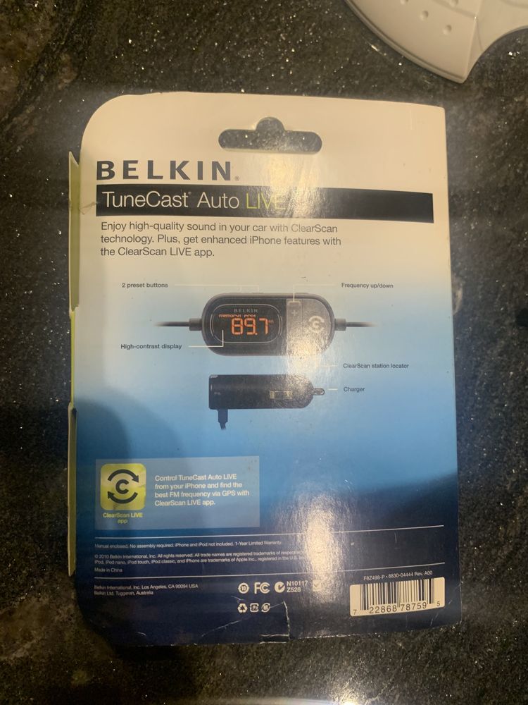 Belkin FM Transmitter для Ipod 30 pin