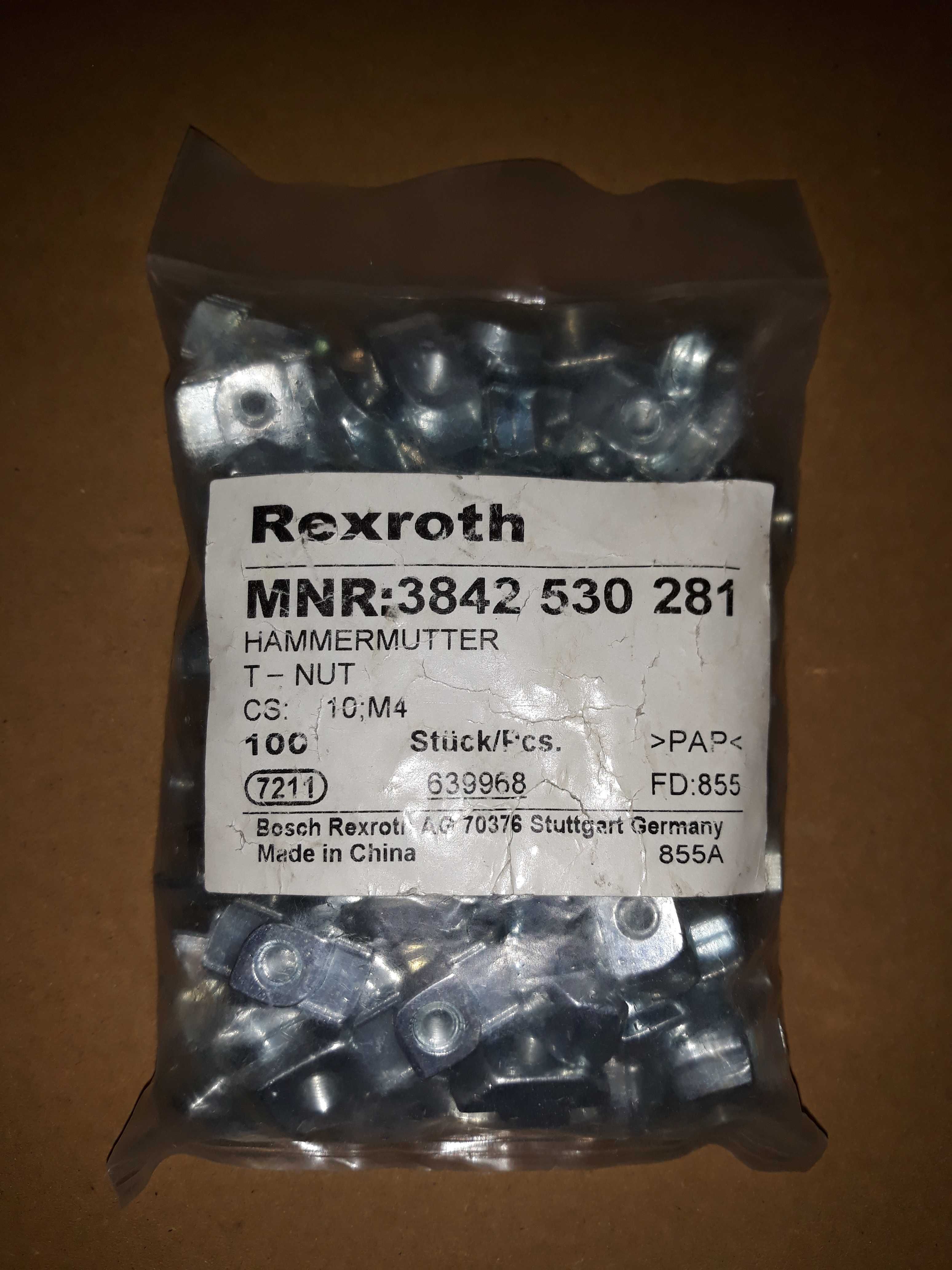Nakrętka do rowka teowego Rexroth 3.842.530.281 - M4, rowek 10 mm