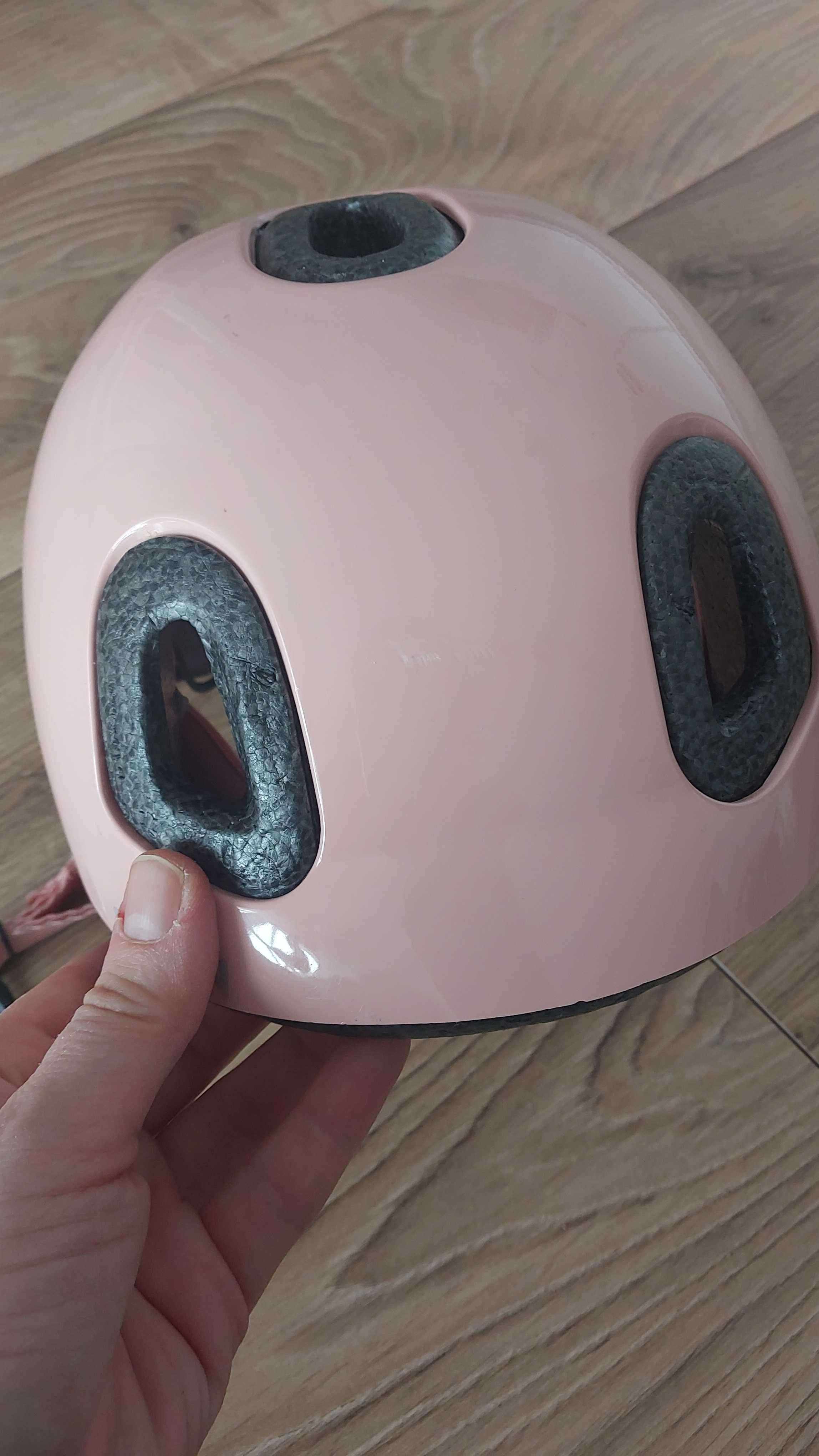 KASK rowerowy DECATHLON BTWIN, kolor różowy