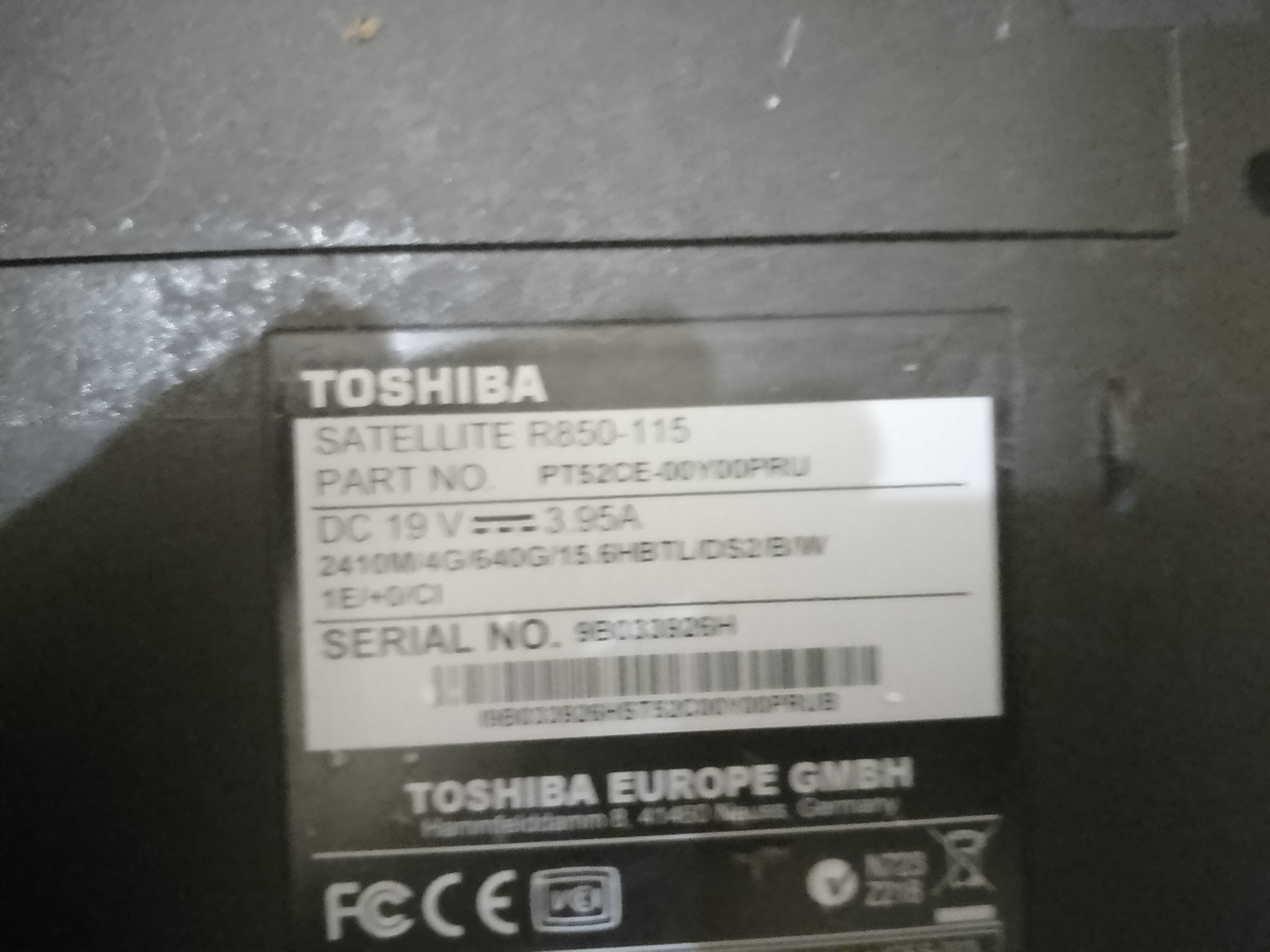 Ноутбук Toshiba satellite R850-115 на запчасти