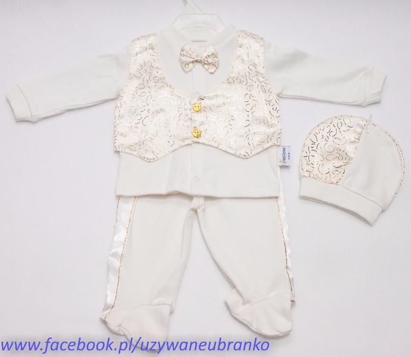 Nowe tanie eleganckie ubranko zestaw do chrztu 62/68