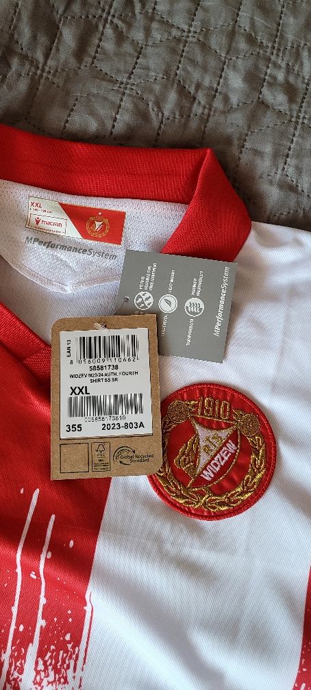 Koszulka Widzew Łódź lodz z wygranego meczu z legia XXL macron