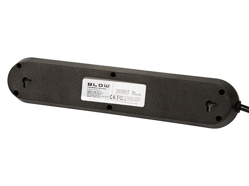 Listwa przedłużacz sieciowy BLOW 3 gniazda + 3x USB 3m czarny 98-214#