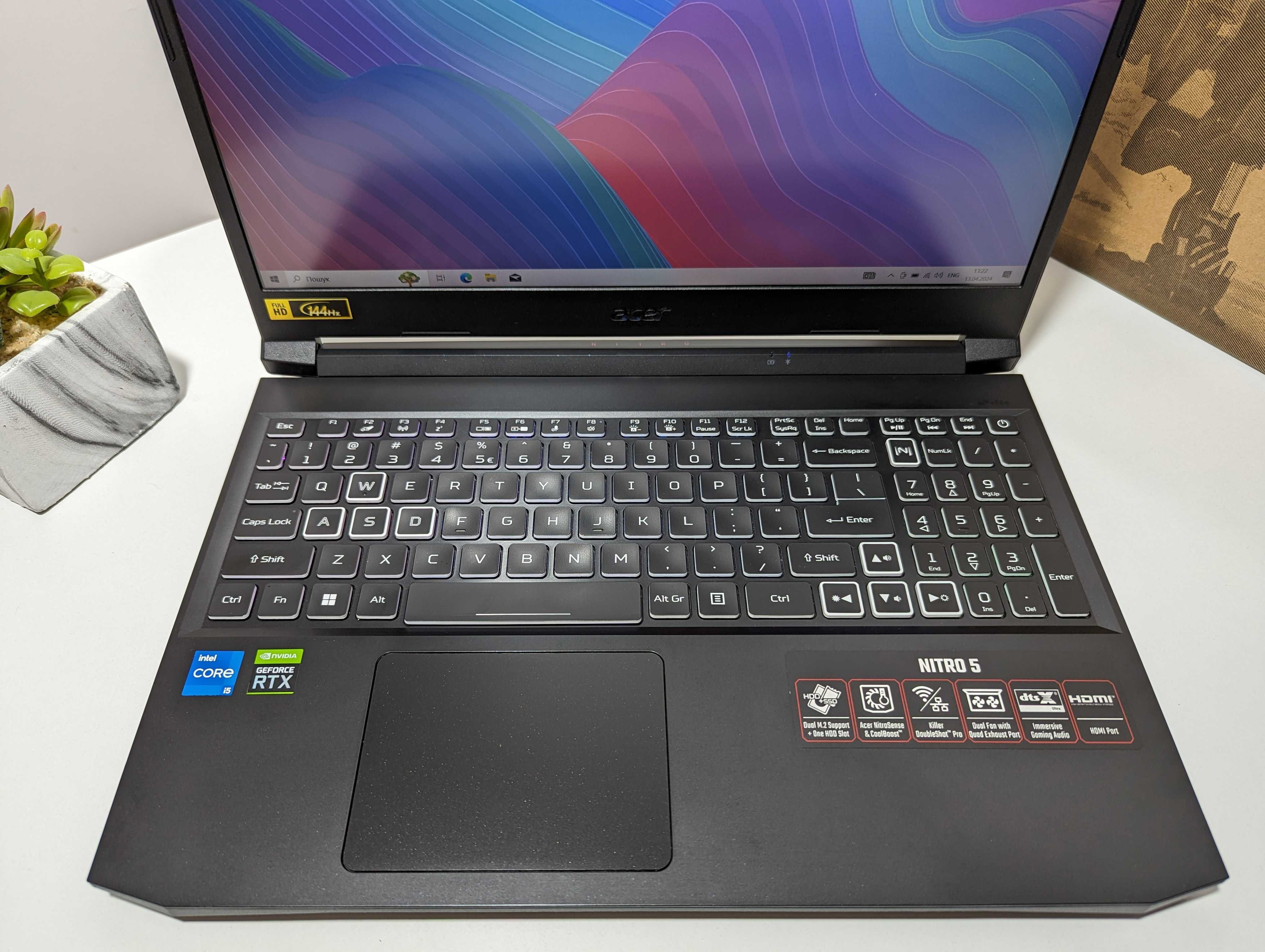 LAPTOP GAMINGOWY Acer Nitro RTX 3060 i5-11400H 144hz