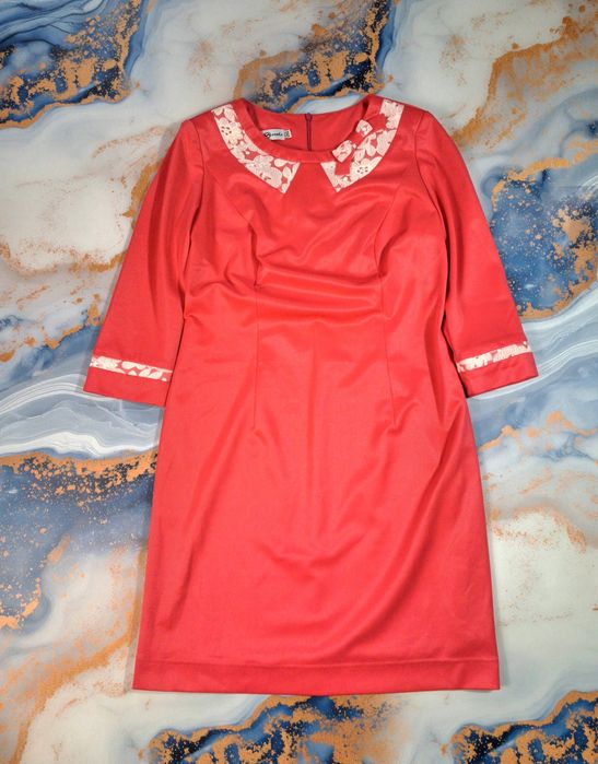 Миди платье Petro Soroka женское трапеция красное и с цветами