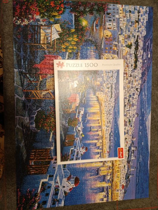 Puzzle 1500 elementów Trefl Mykonos o zachodzie słońca