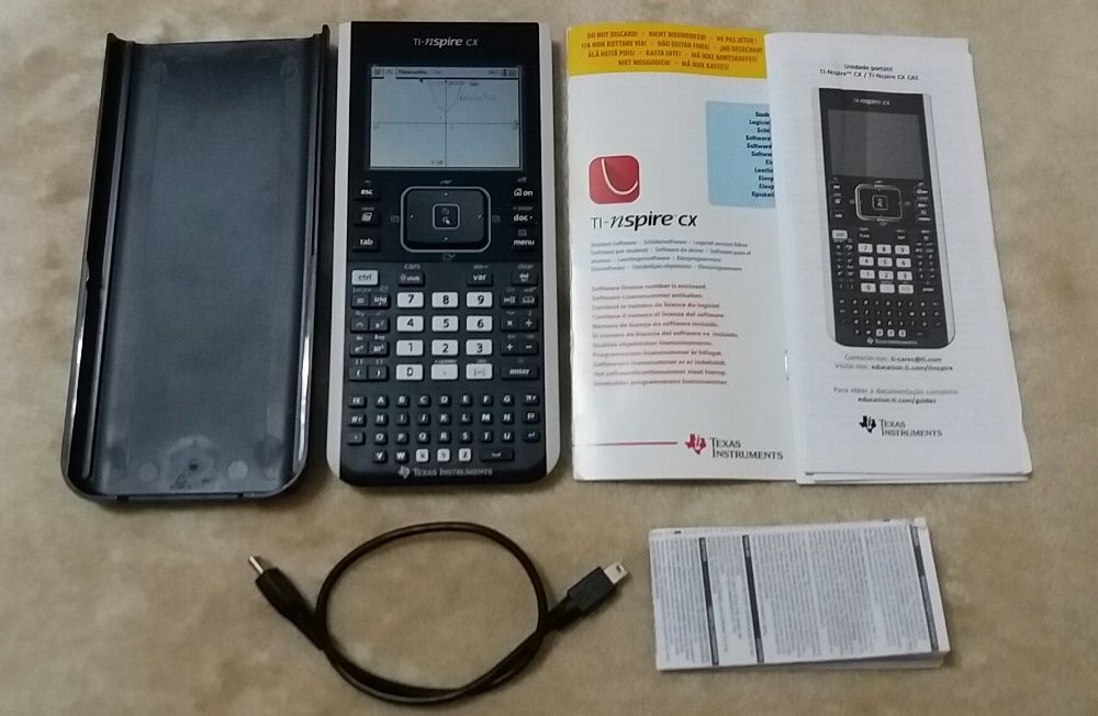 Calculadora Texas Instruments TI-Nspire CX (Manuais + Cabos + Licença)