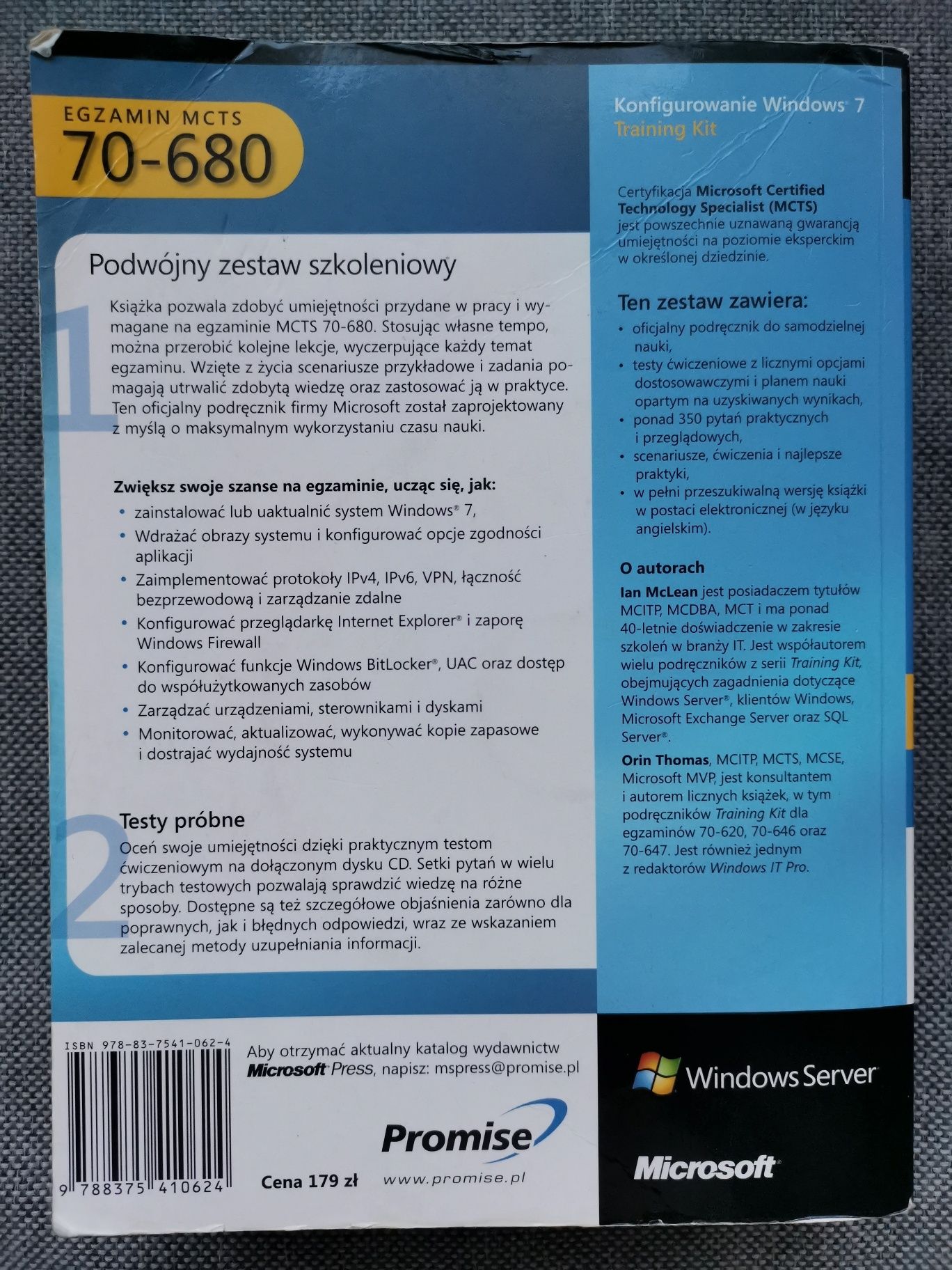 Książka Konfigurowanie Windows 7 Ian McLean, Orin Thomas