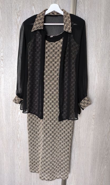 czarna długa sukienka