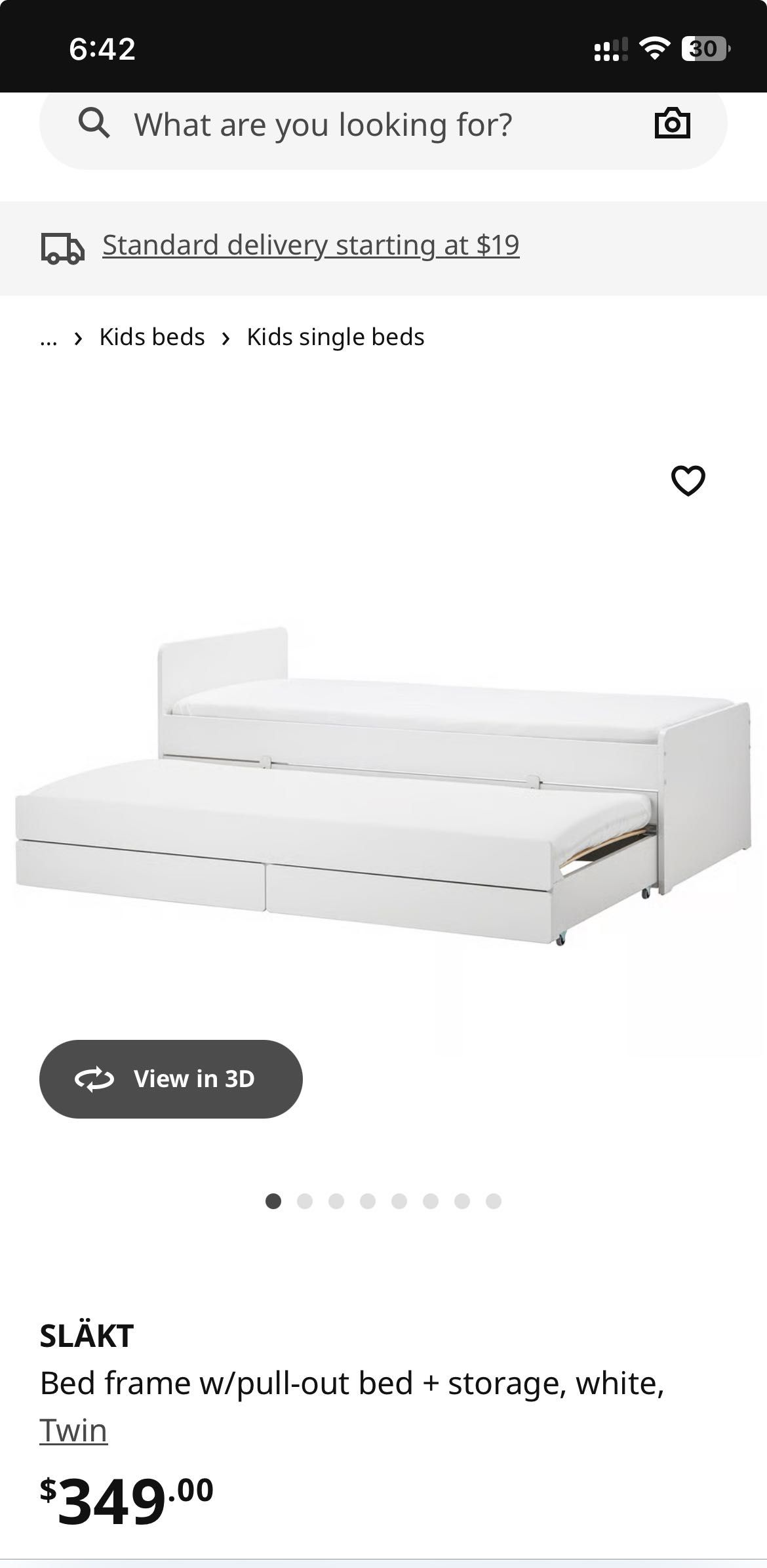 Cama individual dupla - Branca - Ikea