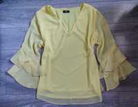 Блуза жіноча (женская жёлтая, лимонная нарядная блуза, вишиванка)
