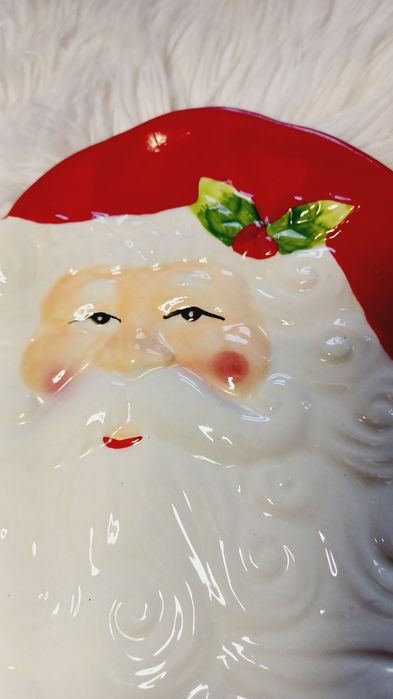 Talerz cukierniczy Mikołaj Talerz do serwowania świąteczny patera