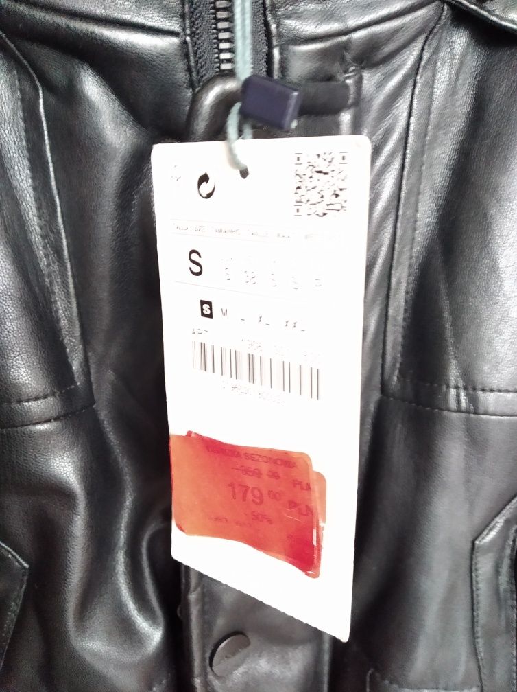 Kurtka nowa ze skóry ,parka męska w bardzo dobrym stanie