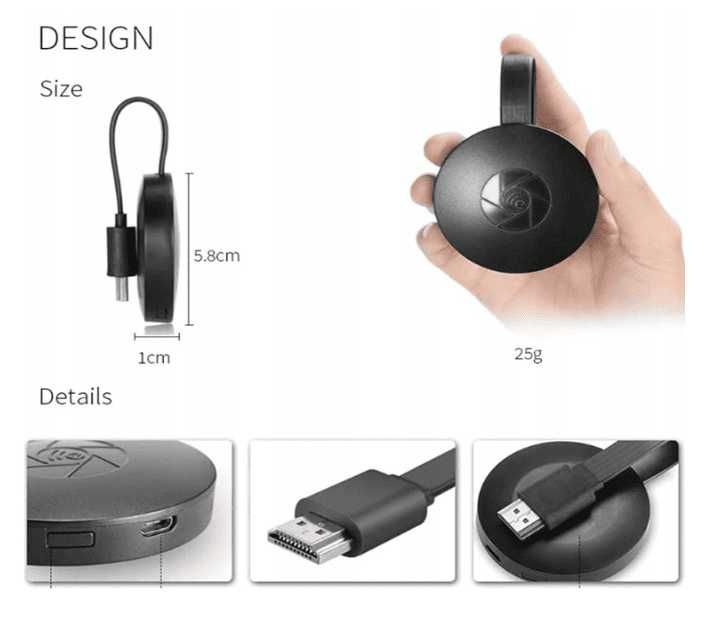 ADAPTER HDMI WiFi Display Telefon Bezprzewodowy screencaster G2M WiFi