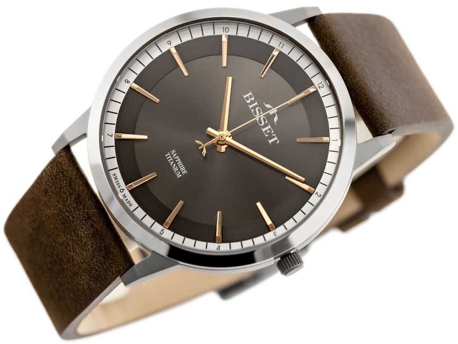 Zegarek męski Bisset BSCF25 - tytanowy