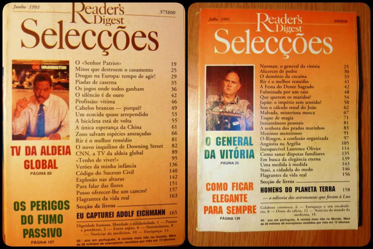 Colecçao 12 revistas Selecções do Readers Digest de 1990/91