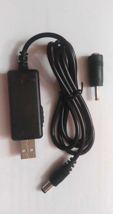 Кабель для живлення роутера USB від повербанку на 9 та 12 В перехідник