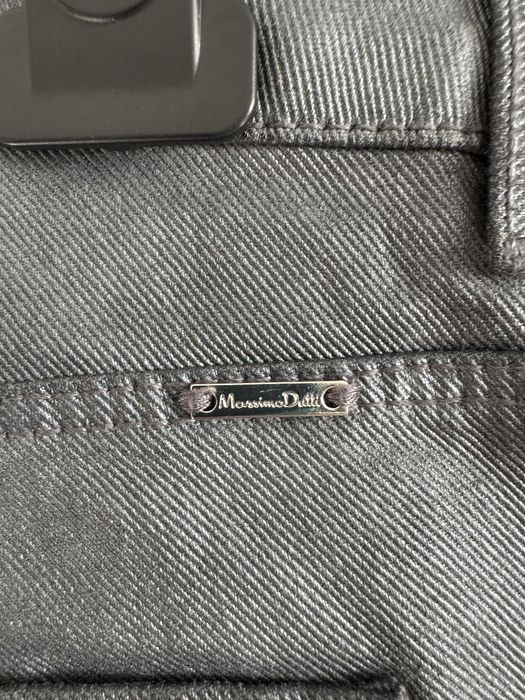 Spodnie Massimo Dutti woskowane metaliczne szare 42
