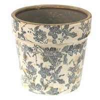 Donica osłonka ceramiczna w kwiaty Retro Prowansja 6CE1448M