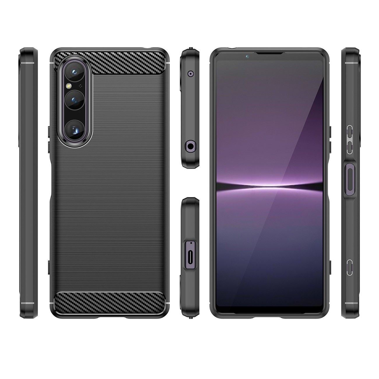 Etui Carbon do Sony Xperia 1 V Black