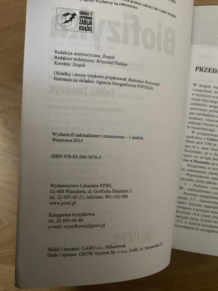Biofizyka Feliks Jaroszczyk