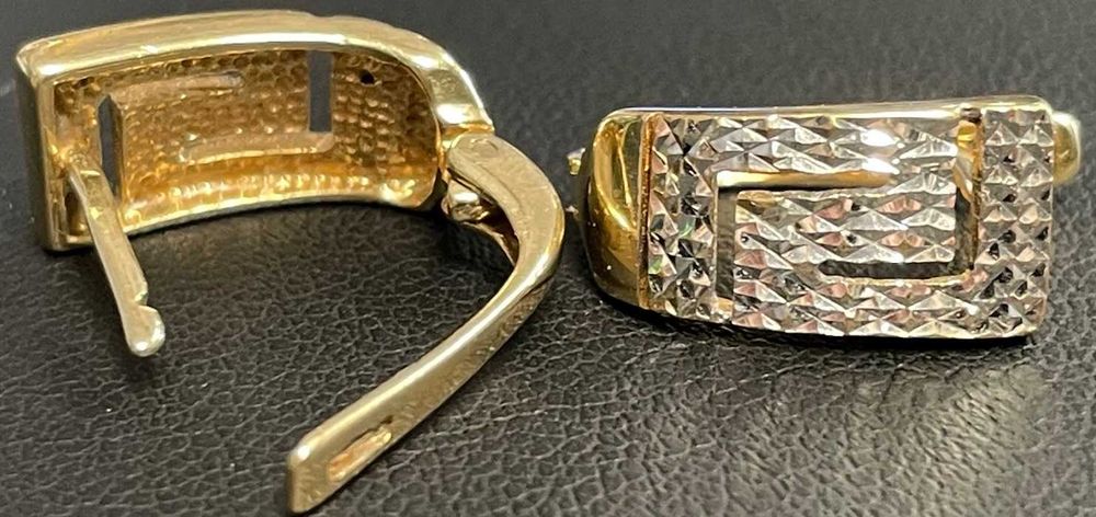 Złote kolczyki 14kt (585) 4,08 gram wzór droga grecka
