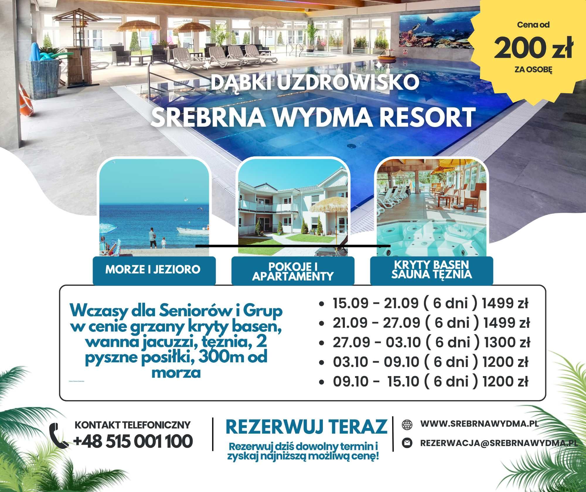 Resort Srebrna Wydma Apartamenty Pokoje Basen Kryty
