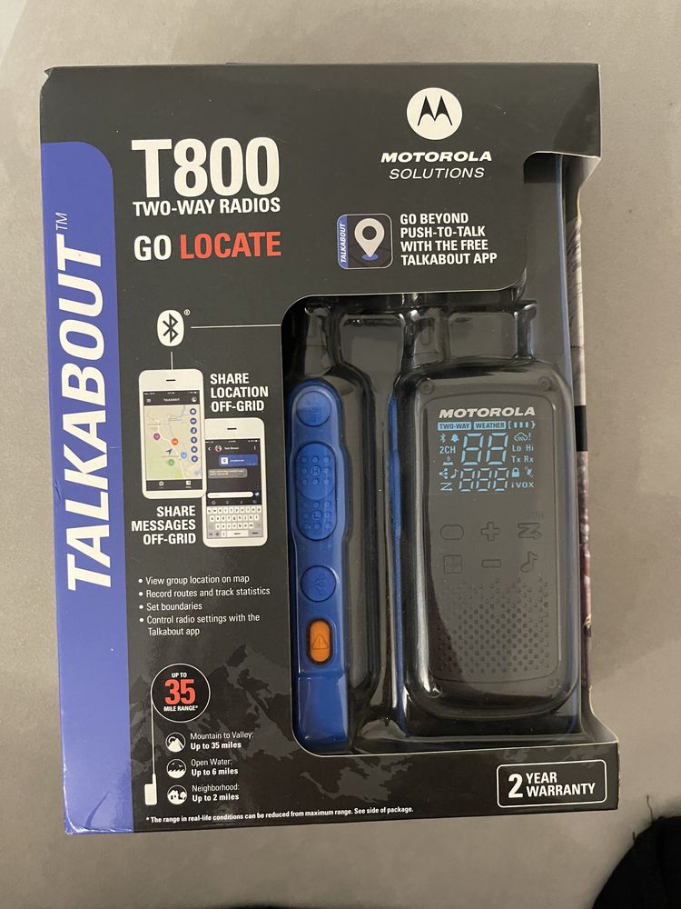 Motorola Talkabout T800 Two-Way Radios - Blue/Black