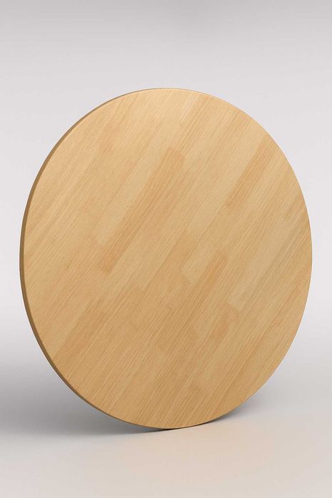 Blat okrągły 80x80 cm – MDF fornirowany drewnem kauczukowym
