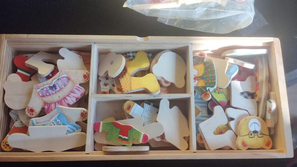 Układanka drewniana misie sorter montessori+ gratis