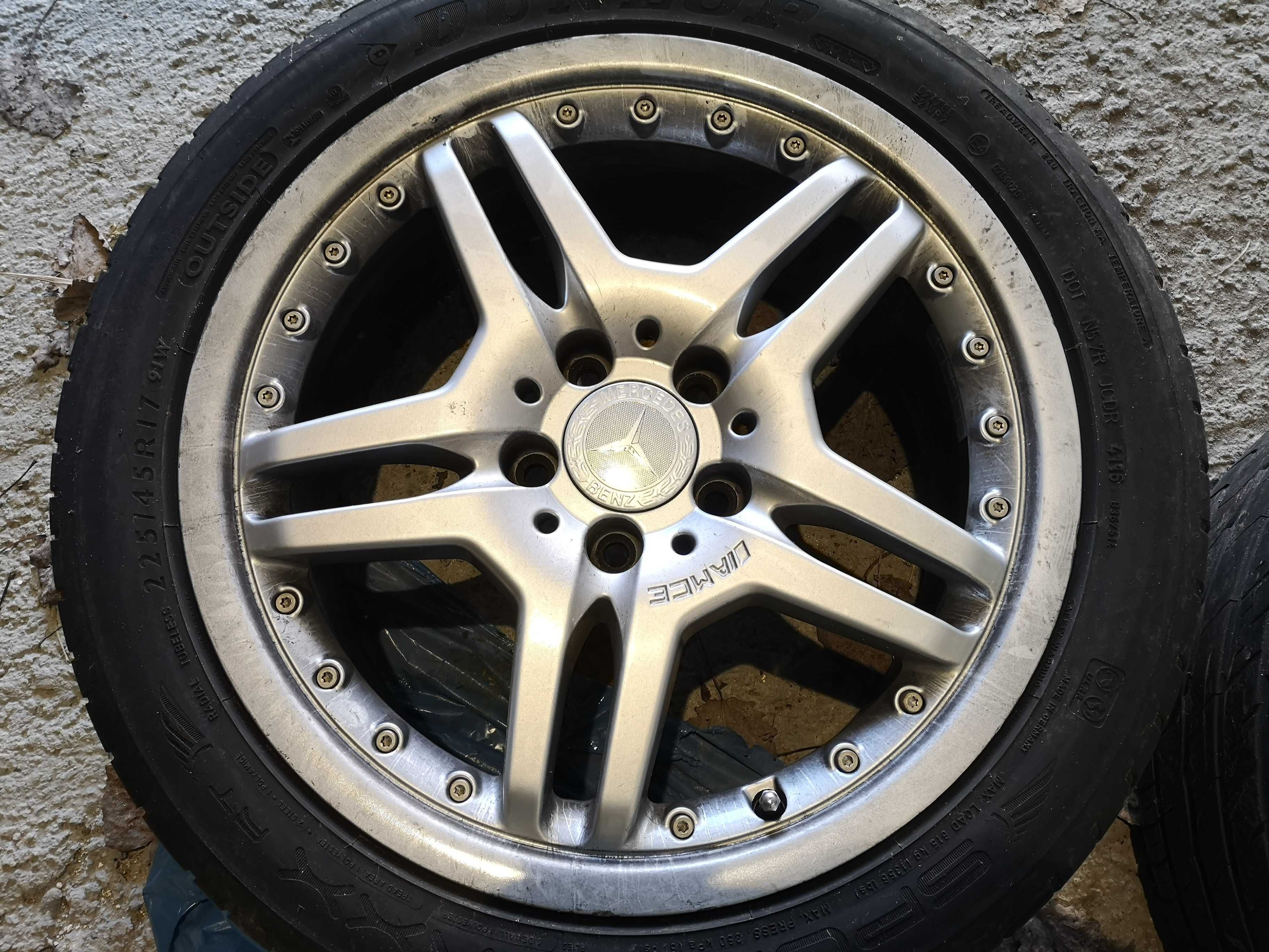 Felgi aluminiowe Mercedes 17" 7,5 8,5 Proste nienaprawiane BDB