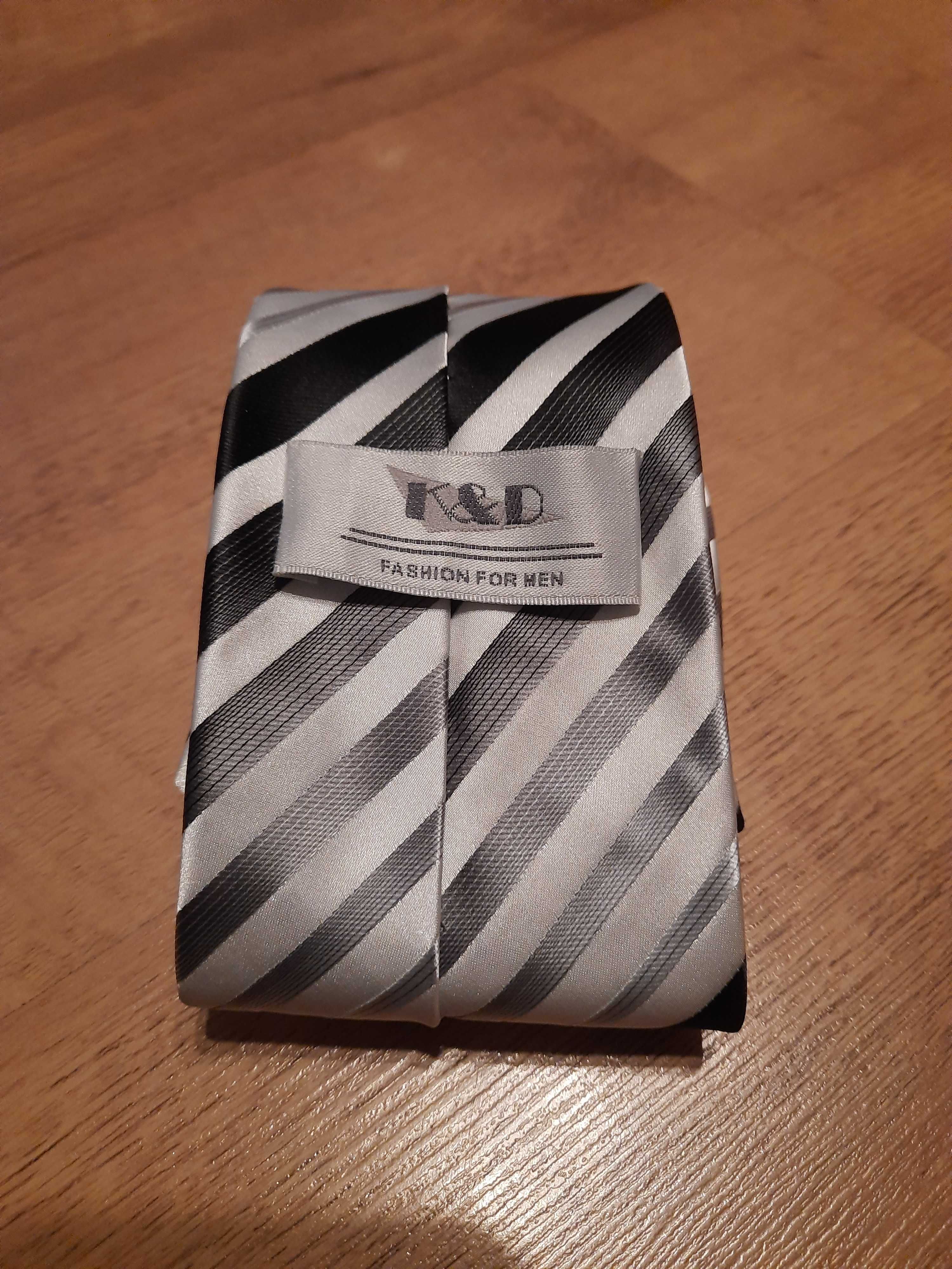 Krawat marki K&D szerokość 9 cm