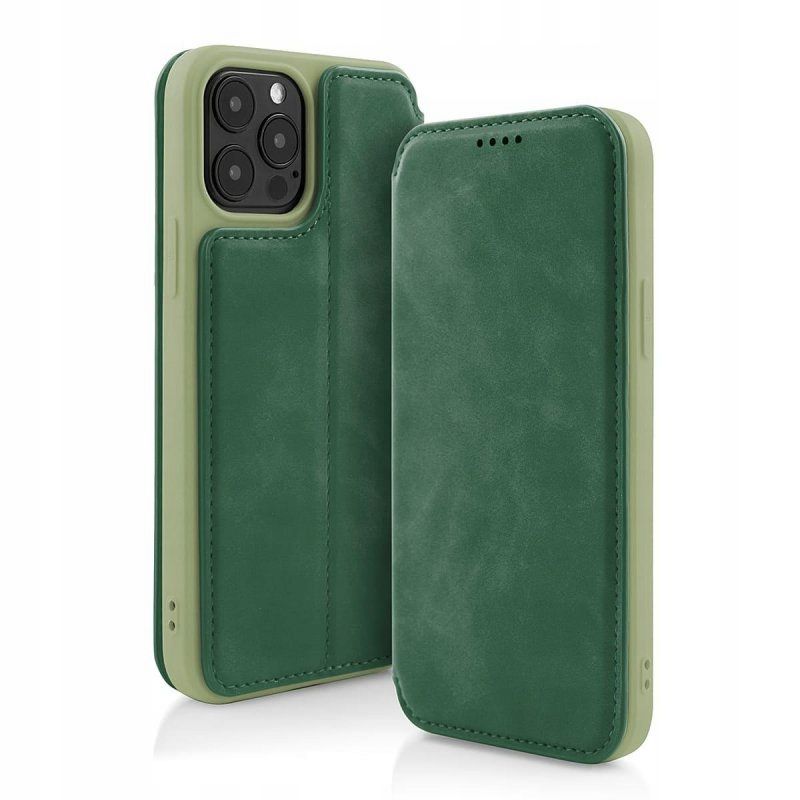 Etui Do Iphone 12 Mini Vintage Z Klapką + Szkło