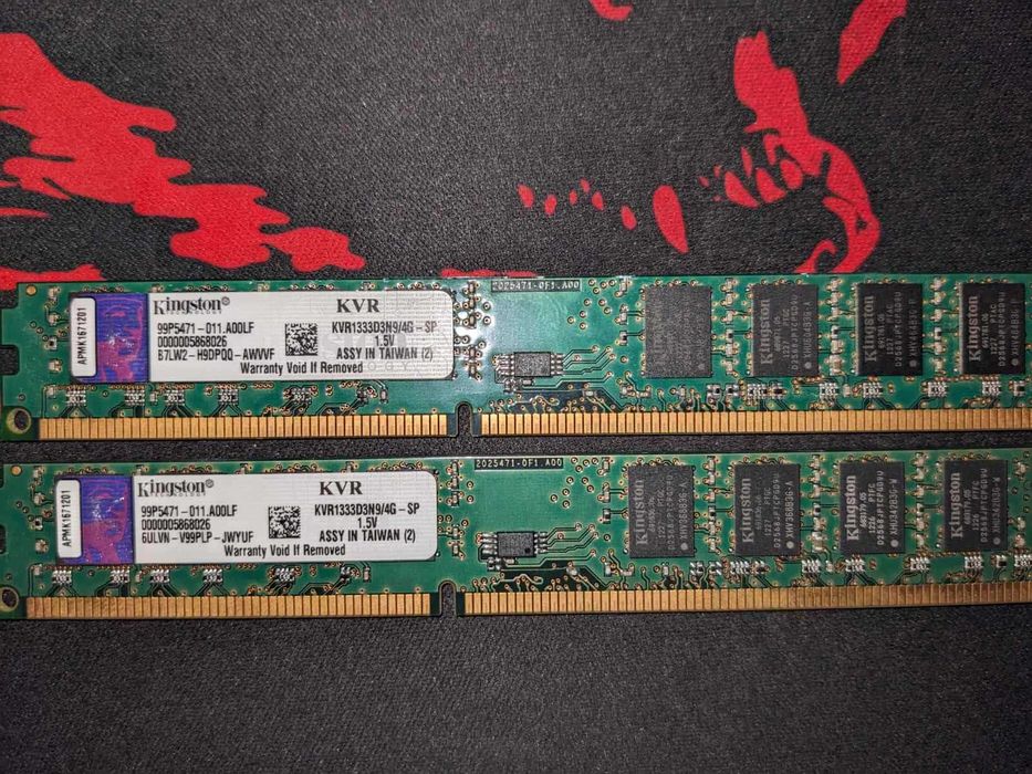 Оперативная память ddr3 Kingston kvr 1333 d3n9/4g (2x4 8Gb)