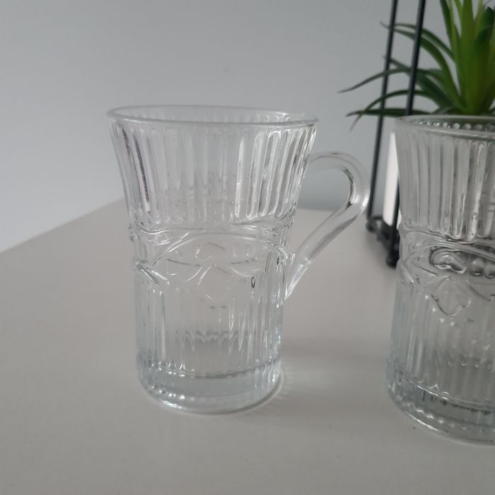 Szklanki tureckie tulipanki ryflowane 2 szt szklanka kubek filiżanka