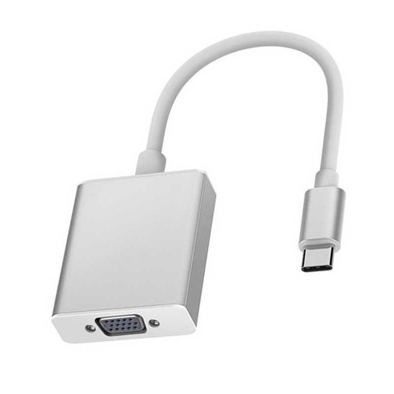 Cabo Conversor USB-C Tipo C para HDMI / VGA Adaptador p/ TV / Monitor