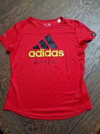 Adidas running Tshirt czerwony damski rozmiar M
