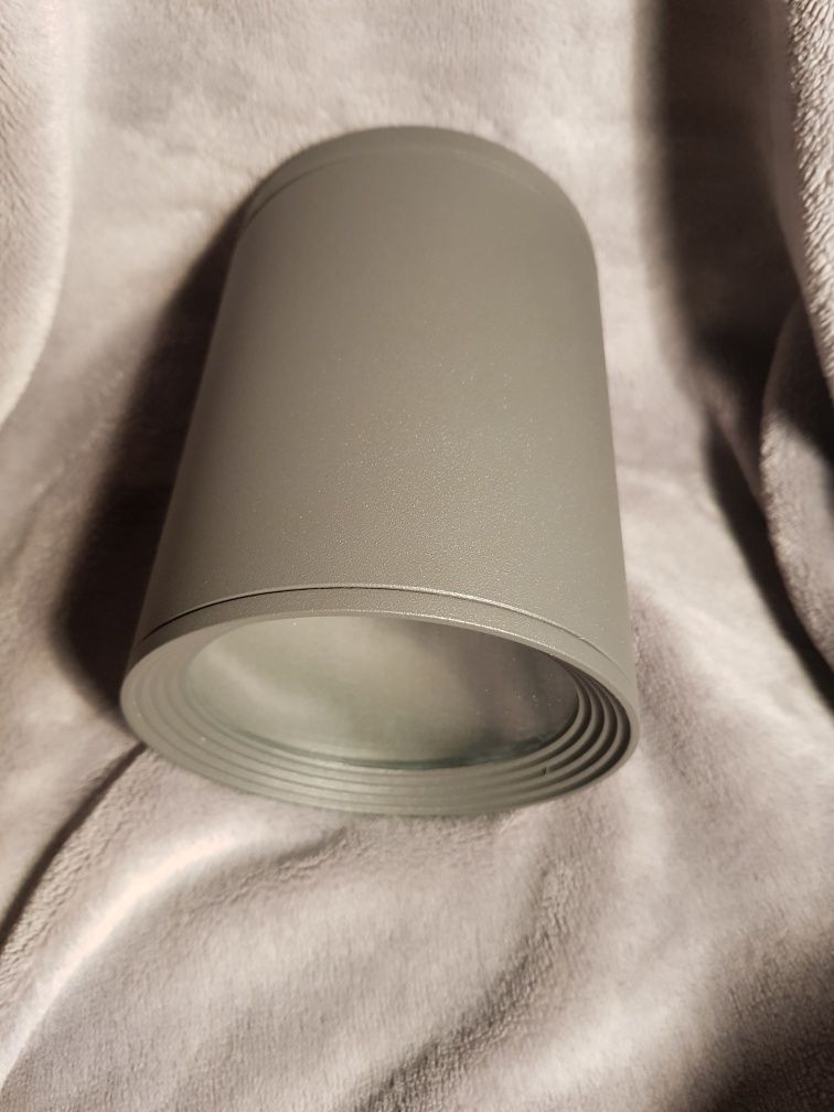 Lampa grafit Zewnętrzny reflektor sufitowy Lampenwelt lampa E27