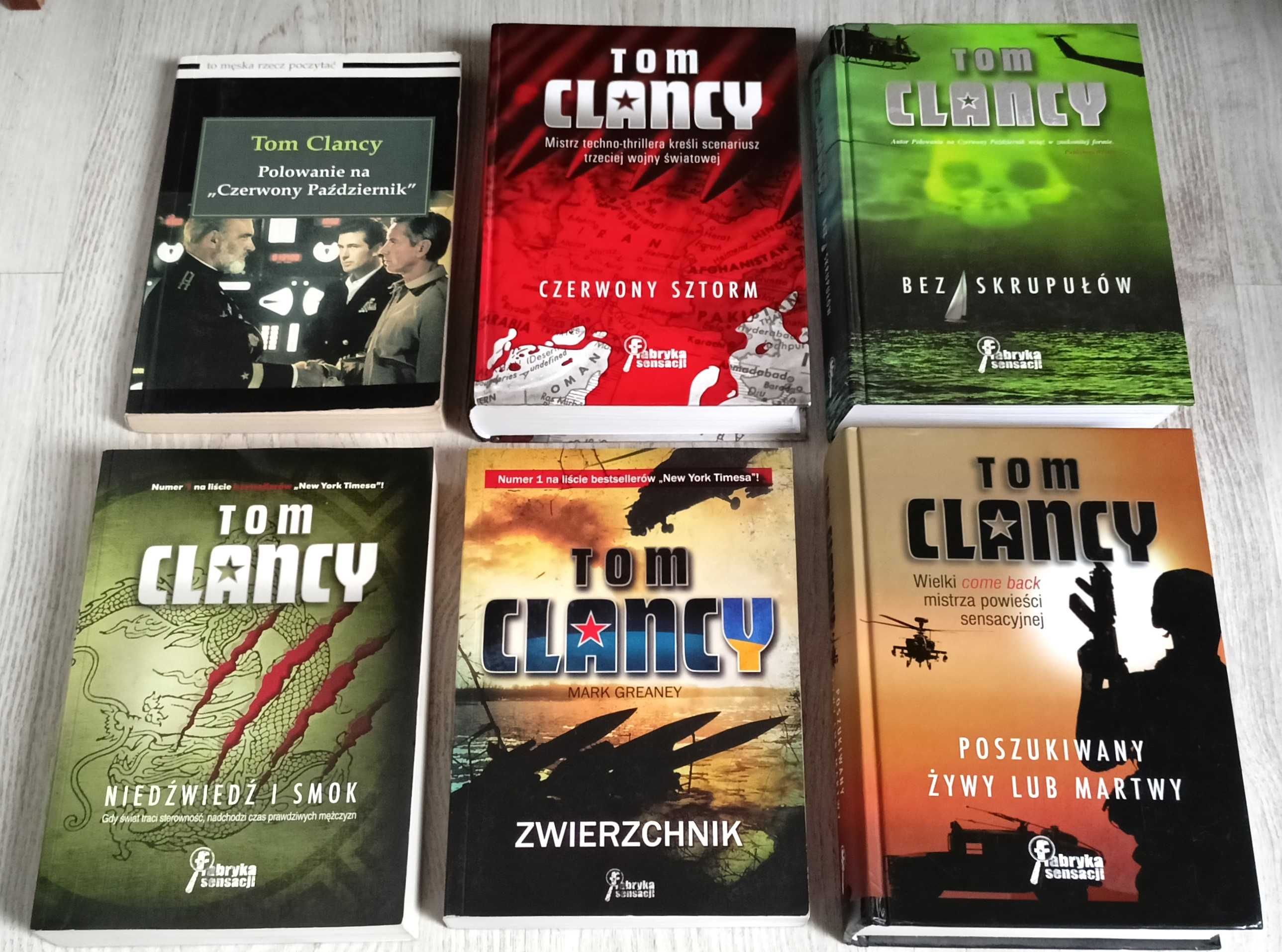 Clancy Bez skrupułów Czerwony sztorm Polowanie Poszukiwany Niedźwiedź