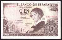 Hiszpania, banknot 100 pesetas 1965 - st. 3