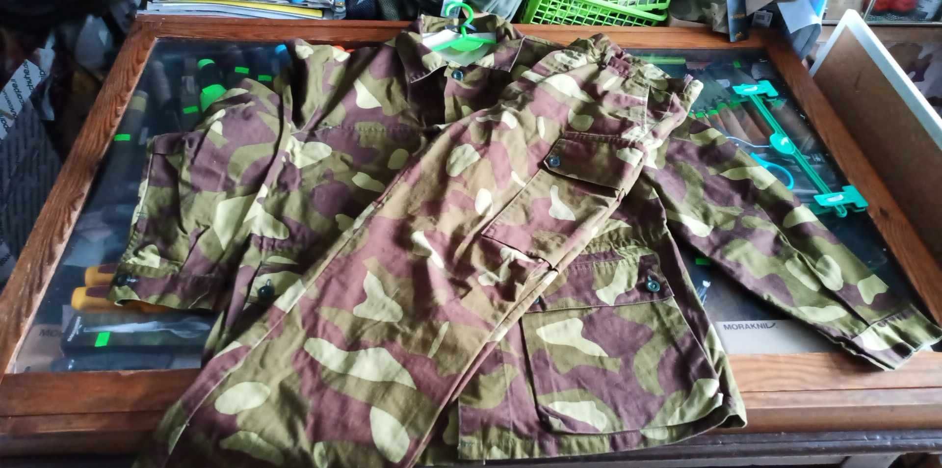 Mundur Armia Finlandia camo M62 spodnie pas96 +kurtka124 BDB Unikat