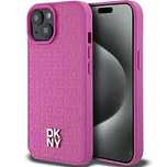 Etui Dkny Leather Pattern Metal Logo MagSafe na iPhone 15 / 14 / 13 -