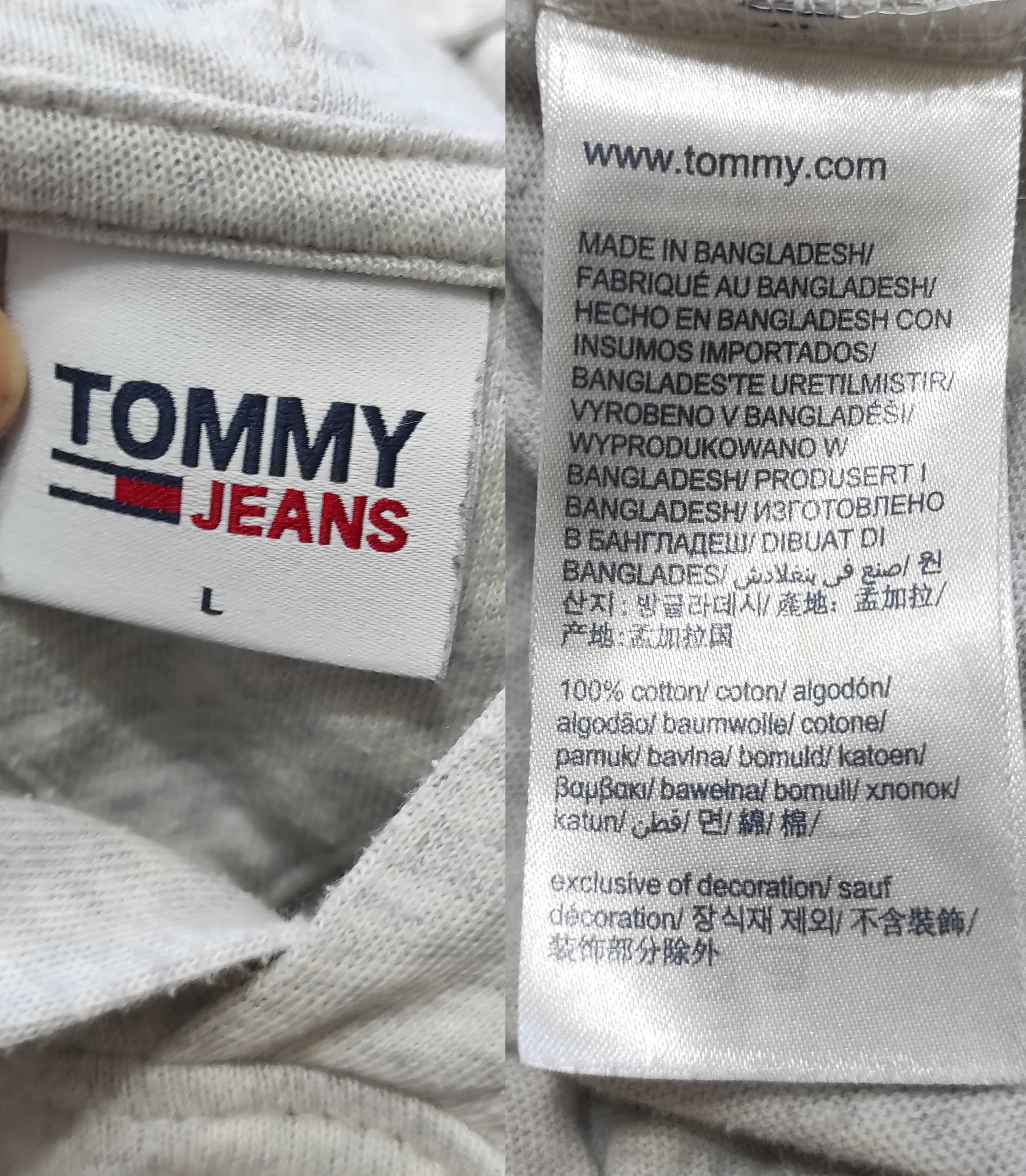 Кроп балахон худи оверсайз Tommy Hilfiger из тонкого коттона