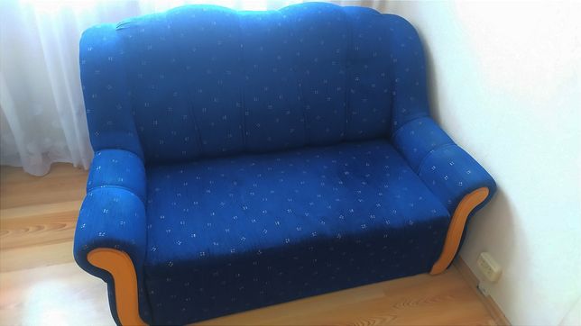 Niebieska Sofa rozkładana