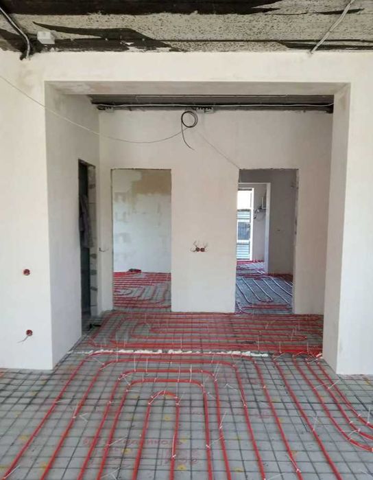 Машинна штукатурка стін (стен) - стяжка підлоги(пола).