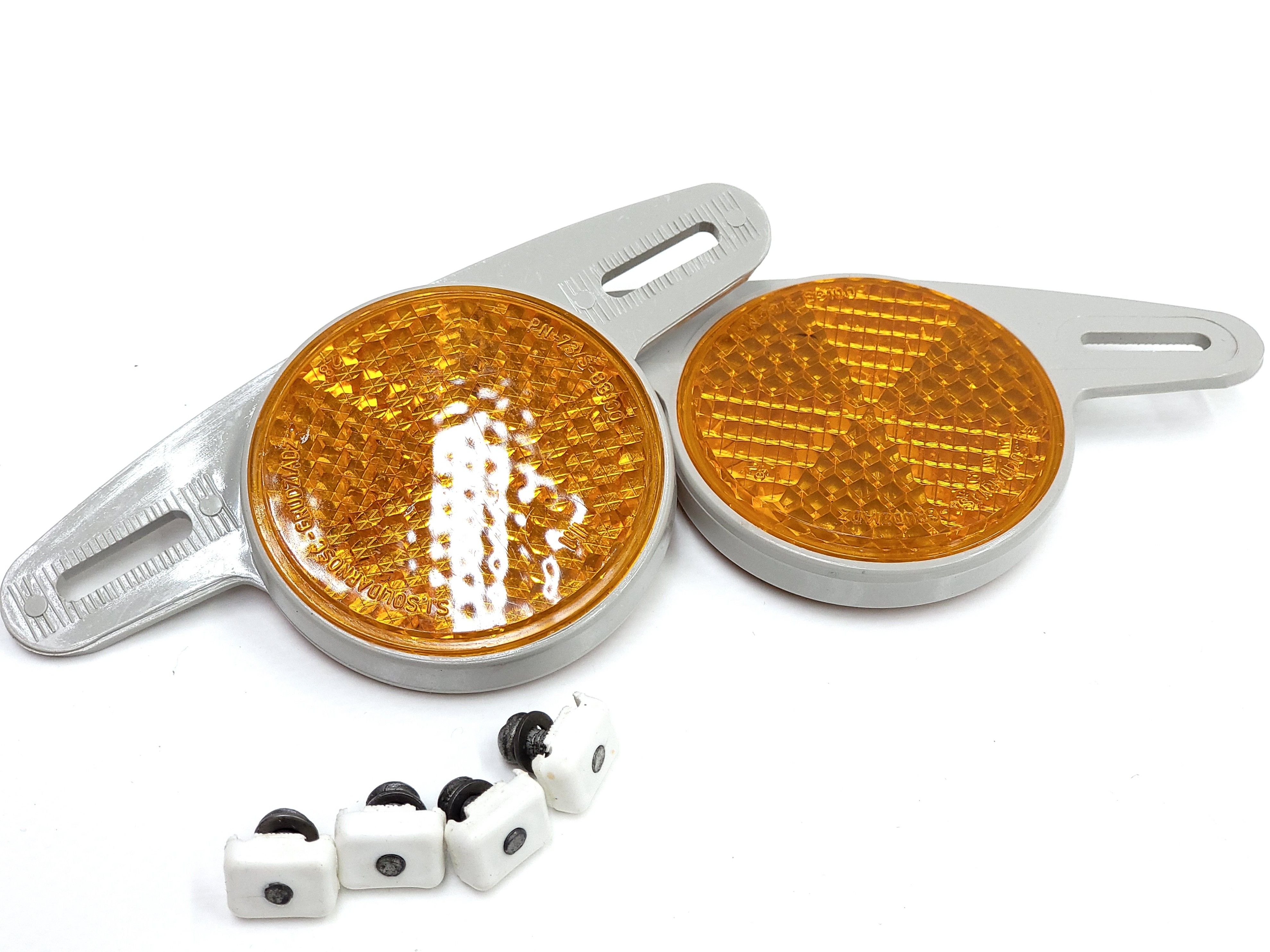 NOWE Odblaski kół szare ZZR Romet Karat Czajka Sokół Wigry Flaming Lux