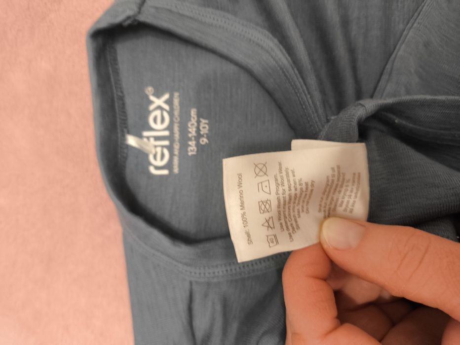 Reflex 134/140, Koszulka bluzka wełniana termiczna, Wool Wełna