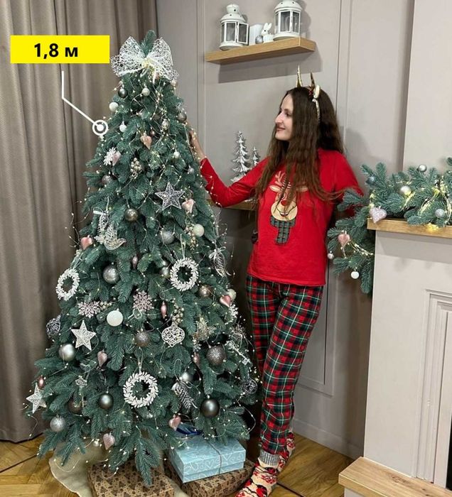 Пишна штучна ялинка голуба лита. Елка искусственная литая голубая